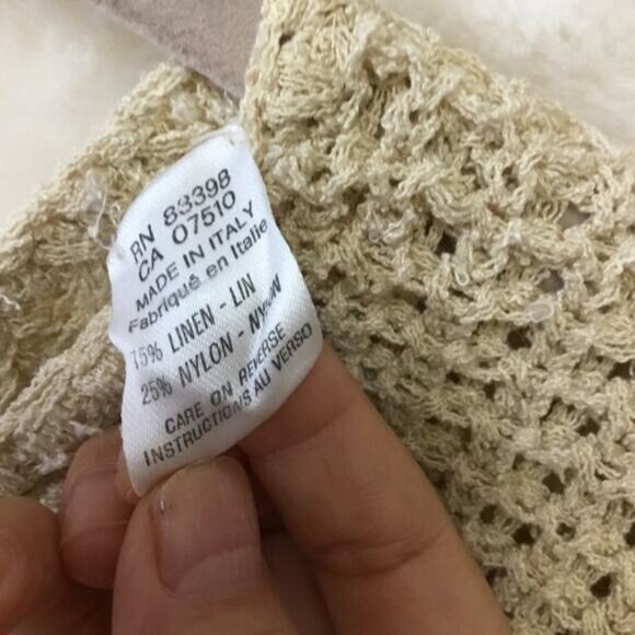 Calvin Klein Collection Tan Linen Blend Knit Sweater - Picture 11 of 14